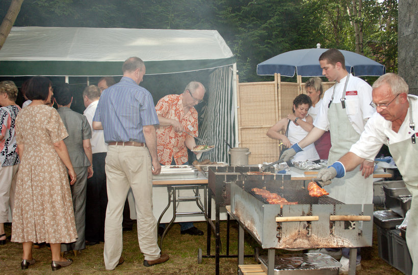 Das freundliche Cateringteam der Villa Donnersmarck bei der Arbeit